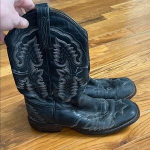 Lagrange Black Western Cowboy Boots